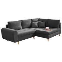 KUTNA GARNITURA tekstil, drvni materijal  antracit   - boje bora/antracit, Konvencionalno, drvni materijal/tekstil (249/175cm) - MID.YOU