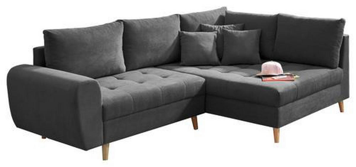 KUTNA GARNITURA tekstil, drvni materijal  antracit   - boje bora/antracit, Konvencionalno, drvni materijal/tekstil (249/175cm) - MID.YOU