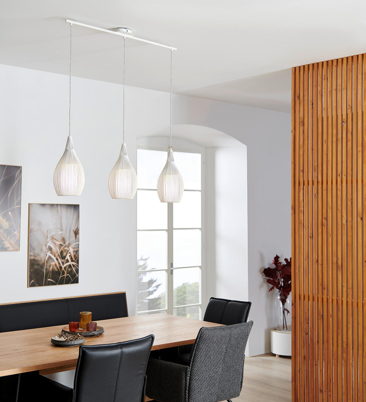 HÄNGELEUCHTE RAZONI 99/19/110 cm   - Weiß, LIFESTYLE, Glas/Metall (99/19/110cm) - Eglo