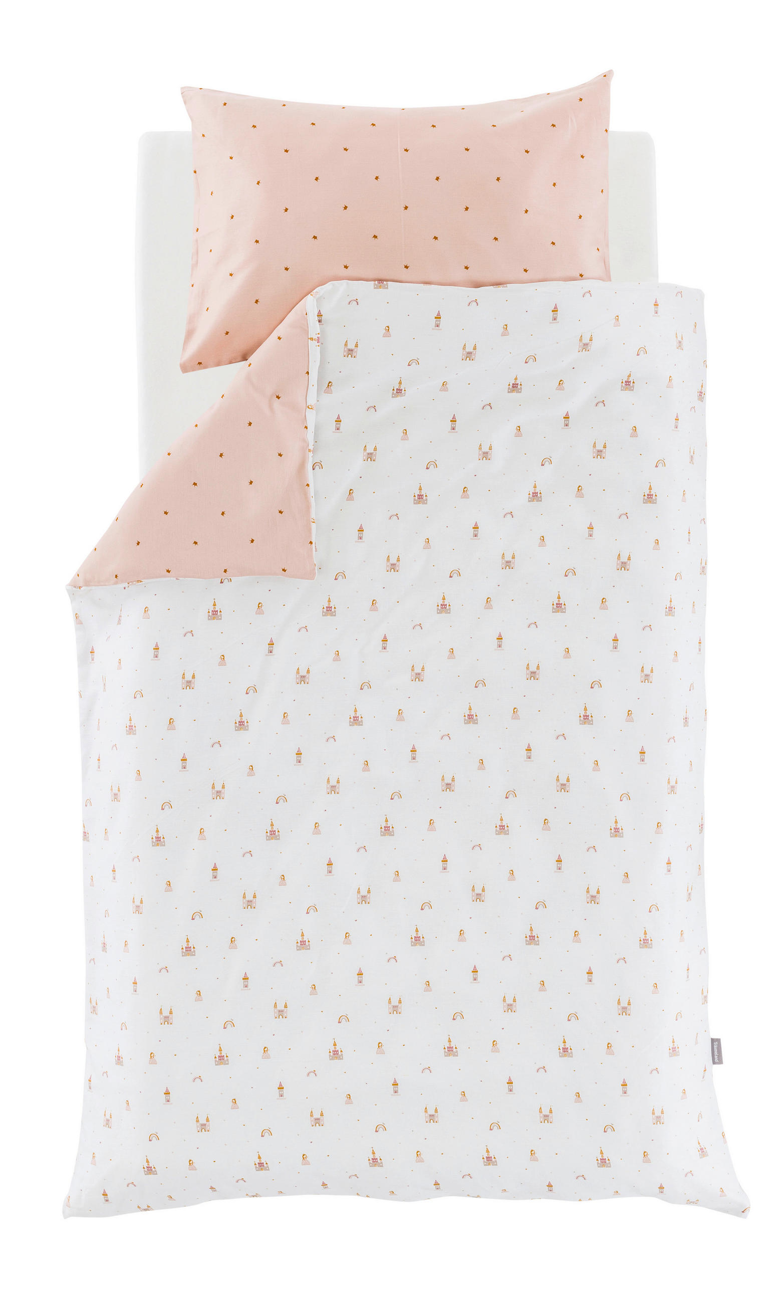 BABYBETTWÄSCHE 100/135 cm  - Rosa/Weiß, Basics, Textil (100/135cm) - Träumeland