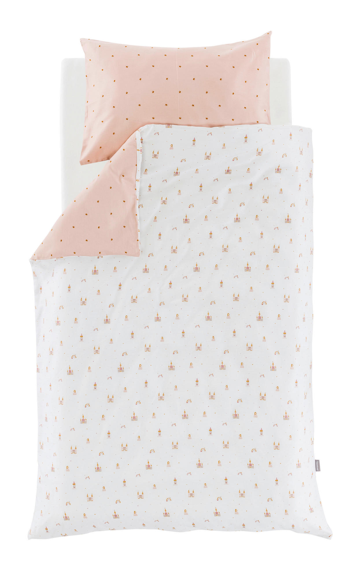 BABYBETTWÄSCHE 100/135 cm  - Rosa/Weiß, Basics, Textil (100/135cm) - Träumeland