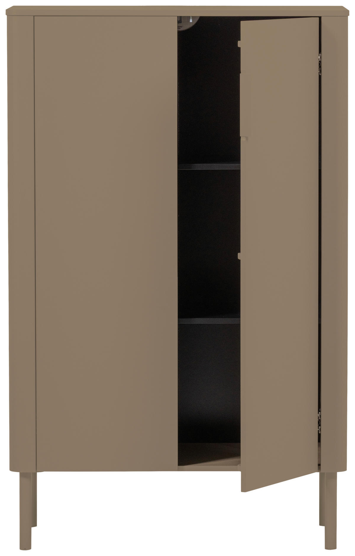 SCHUHSCHRANK Gunnar  in 85/135/39 cm  - Schlammfarben/Schwarz, Design, Holz/Metall (85/135/39cm) - Livetastic