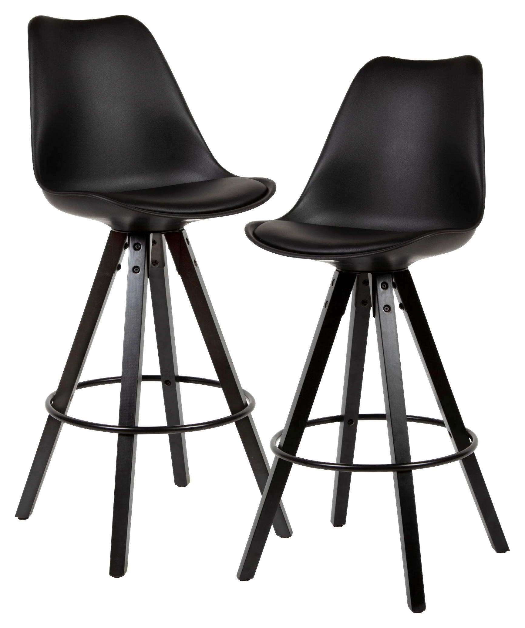 Mid.you Barhocker-Set Schwarz 44x113x39 cm