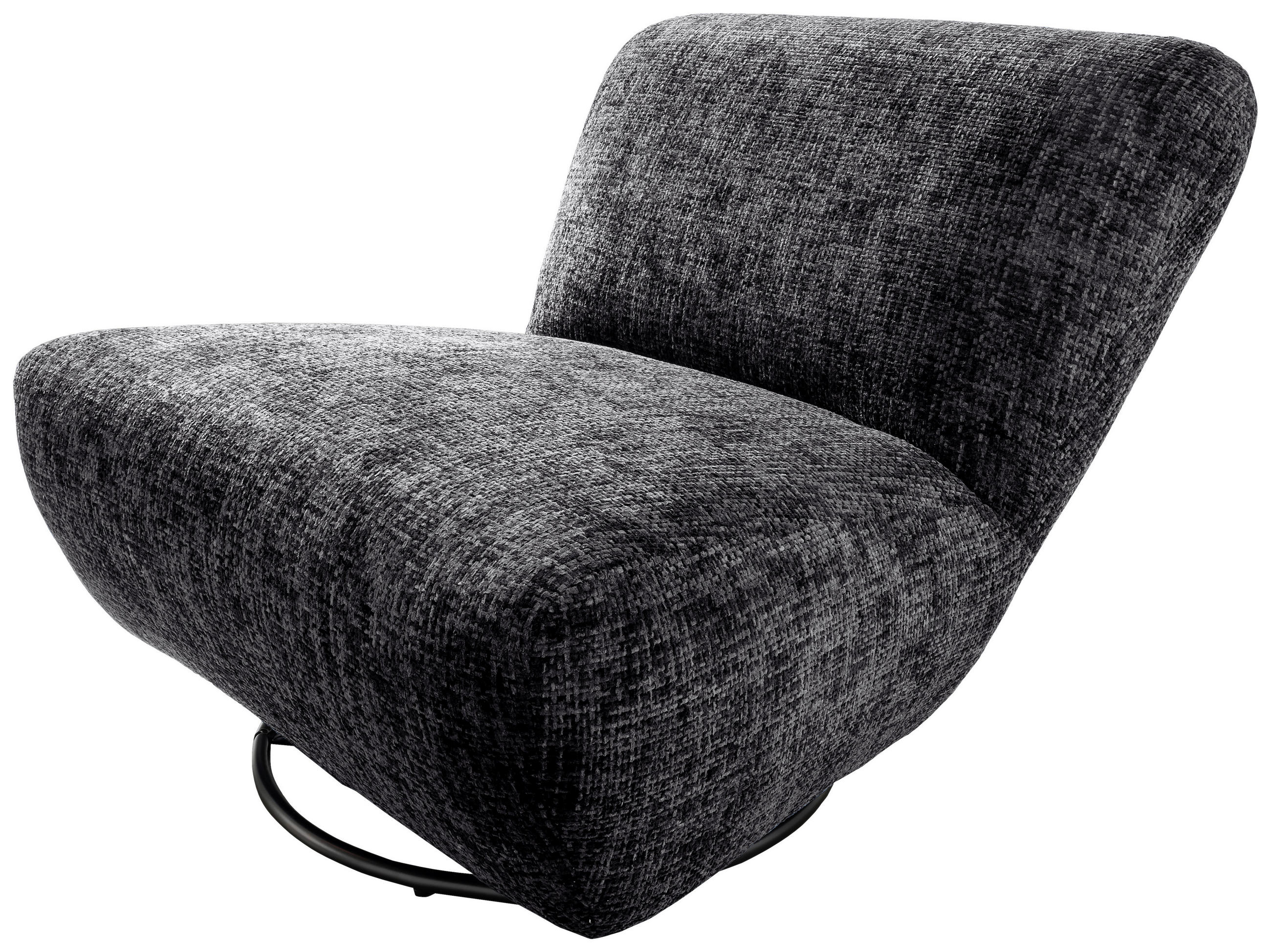 XXL-SESSEL in Struktur Schwarz - Schwarz, Trend, Textil/Metall (95/77/94cm) - Livetastic