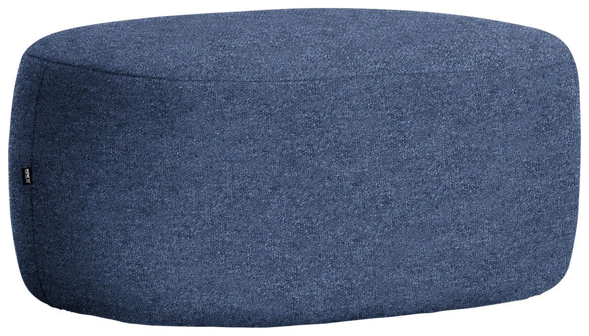 HOCKER in Textil Dunkelblau  - Schwarz/Dunkelblau, MODERN, Kunststoff/Textil (88/43/66cm) - Hom`in