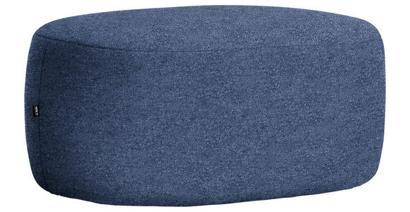 HOCKER in Textil Dunkelblau  - Schwarz/Dunkelblau, MODERN, Kunststoff/Textil (88/43/66cm) - Hom`in