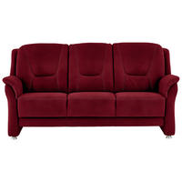 3-SITZER-SOFA in Mikrofaser Hellrot  - Hellrot/Beige, Konventionell, Textil/Metall (198/100/89cm) - Beldomo Comfort