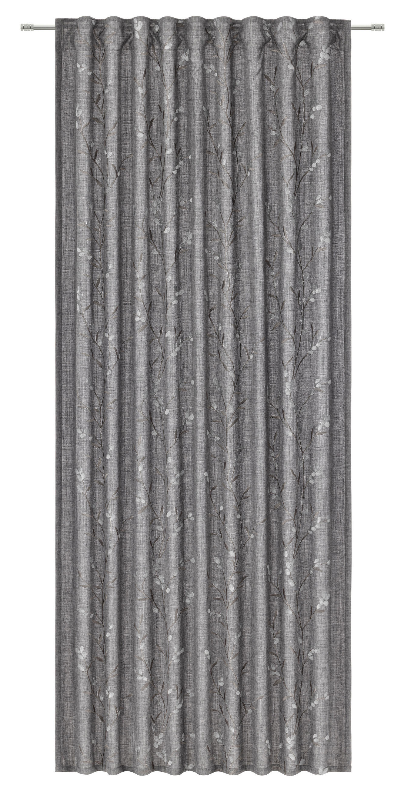 FERTIGVORHANG blickdicht  - Dunkelgrau/Grauweiß, KONVENTIONELL, Textil (140/245cm) - Esposa