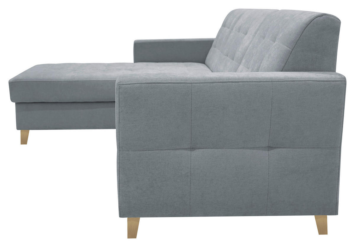 HÖRNSOFFA i chenille grå  - grå/naturfärgad, Design, trä/textil (160/231cm) - Livetastic