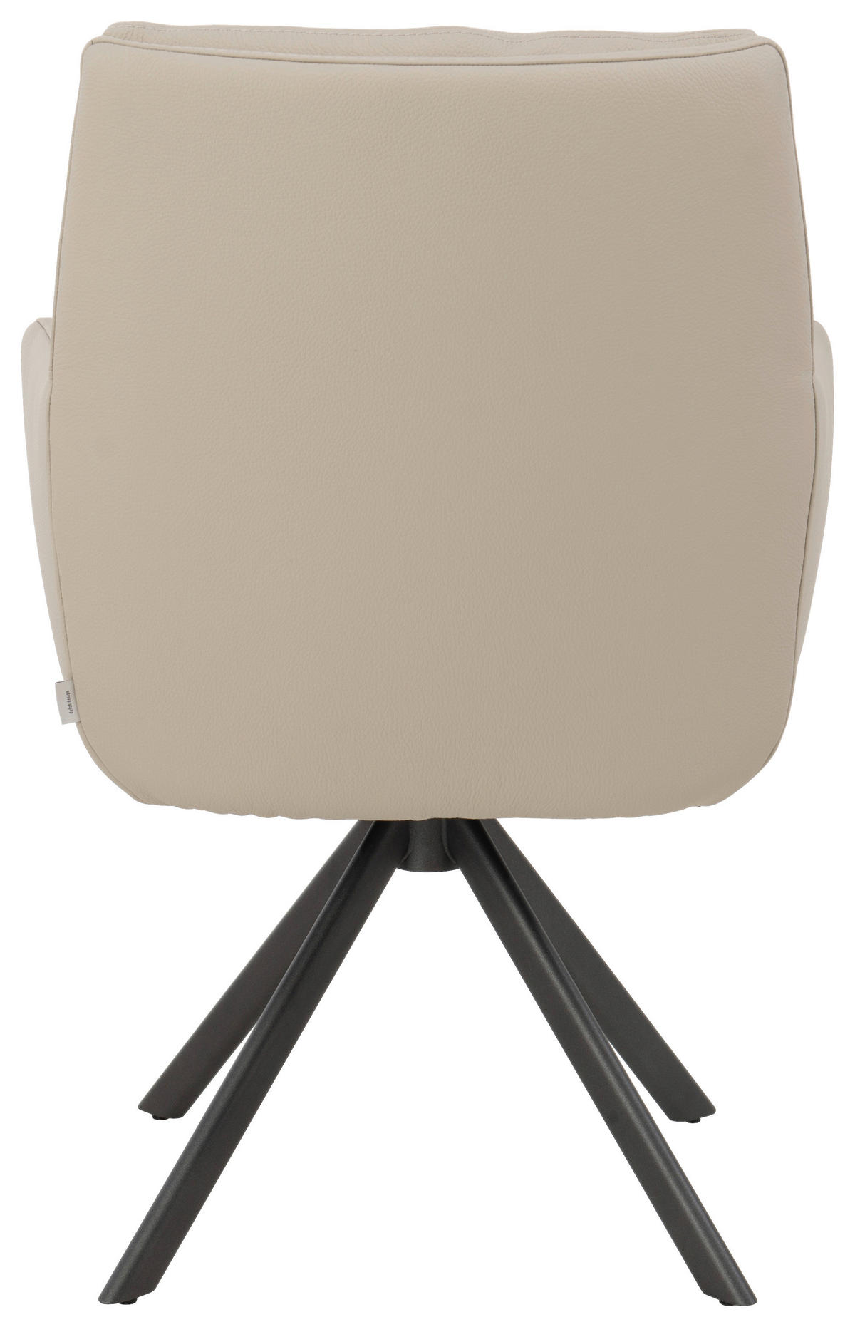 ARMLEHNSTUHL  in Echtleder pigmentiert  - Anthrazit/Creme, Design, Leder/Metall (63/92/66cm) - Bert Plantagie