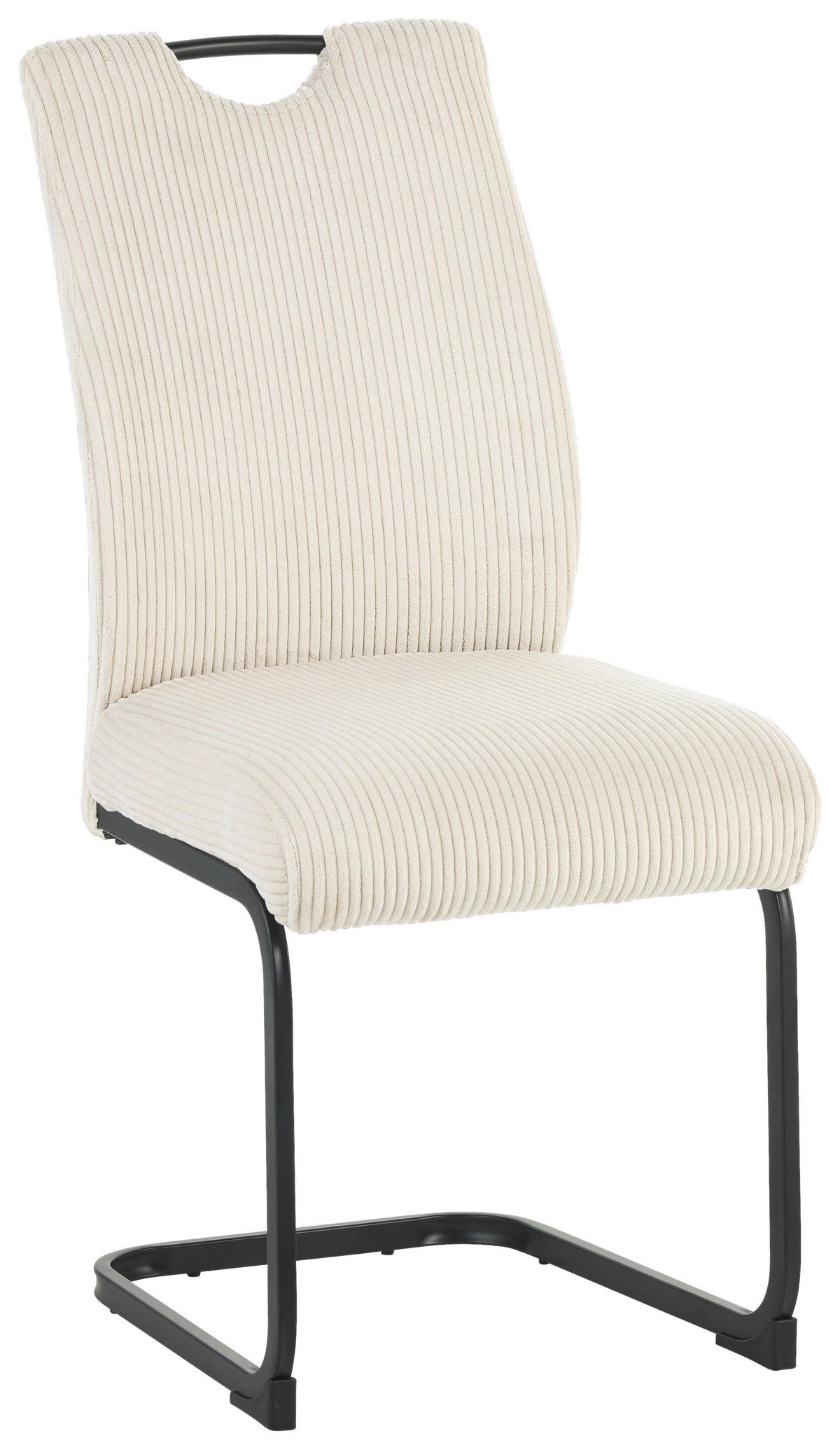 SCHWINGSTUHL  in Eisen Cord  - Beige/Schwarz, Design, Textil/Metall (43/97/57cm) - home24
