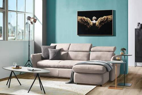 ECKSOFA in Mikrofaser Hellgrau  240/172 cm  - Hellgrau/Schwarz, Design, Kunststoff/Textil (240/172cm) - Stylife