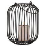 LATERNE - Klar/Schwarz, LIFESTYLE, Glas/Metall (12/16cm) - Ambia Home