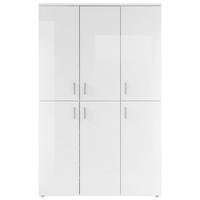 SCHUHSCHRANK  in 120/190/35 cm  - Silberfarben/Weiß, Design, Holzwerkstoff/Kunststoff (120/190/35cm) - MID.YOU