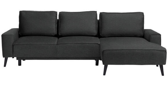 ECKSOFA  in Velours Anthrazit  - Anthrazit/Schwarz, Basics, Holz/Textil (260/161cm) - Carryhome