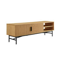 LOWBOARD  in 160/50/40 cm  - Eichefarben/Schwarz, Design, Holz/Holzwerkstoff (160/50/40cm) - Livetastic