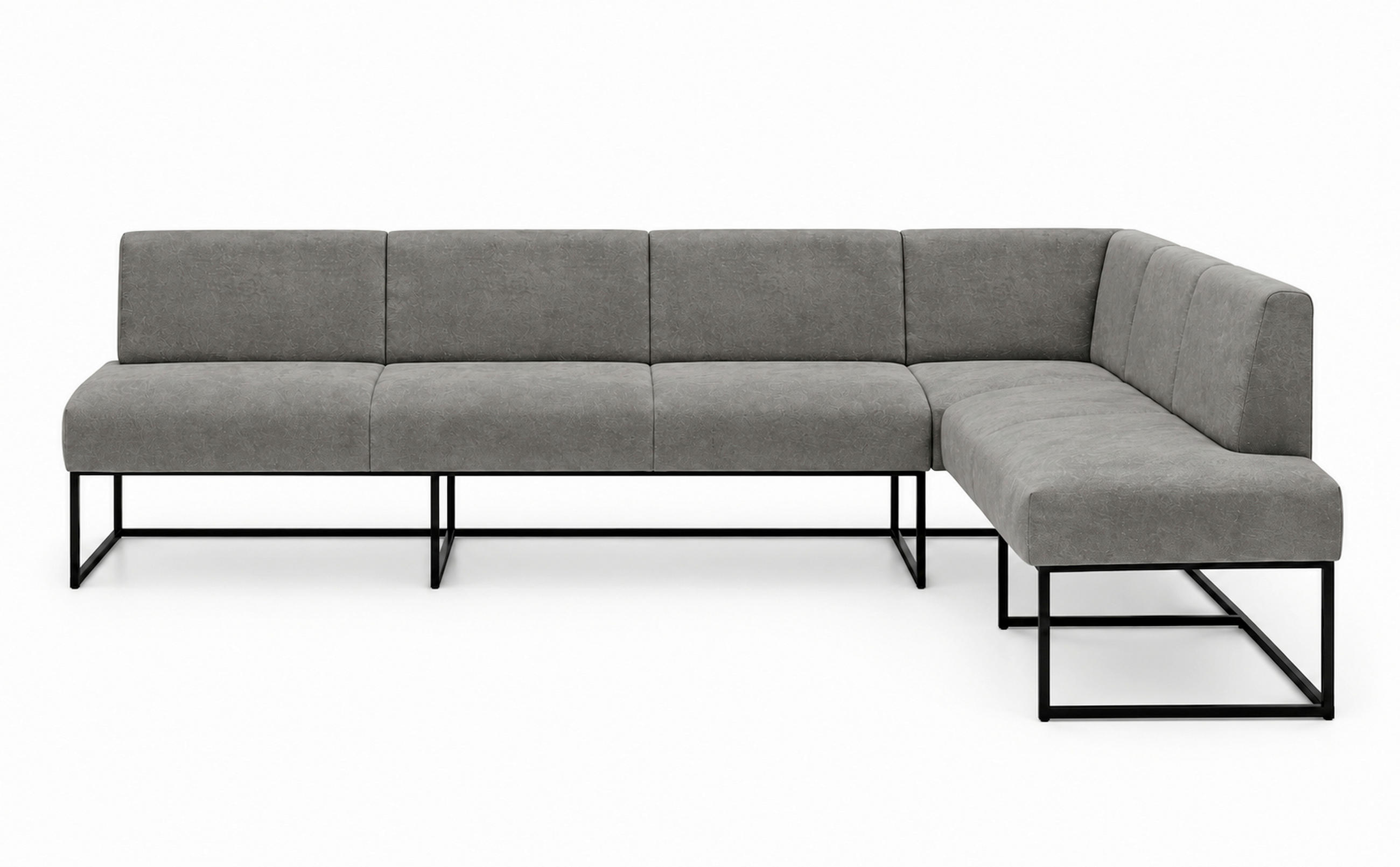 KLUPA KUTNA  siva  drvo, metal, tekstil, drvni materijal      - siva/crna, Moderno, drvni materijal/drvo (265/199cm) - Livetastic