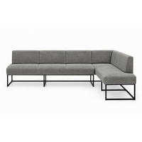 UGAONA KLUPA  siva   - siva/crna, Moderno, drvo/metal (265/199cm) - Livetastic