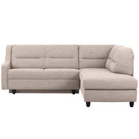 ECKSOFA  in Chenille Beige  226/208 cm  - Beige/Schwarz, KONVENTIONELL, Textil (226/208cm) - Sedda