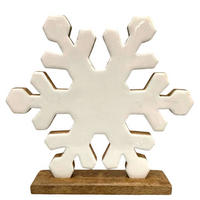 WEIHNACHTSFIGUR  - Braun/Weiß, LIFESTYLE, Holz (15/15/5cm) - X-Mas
