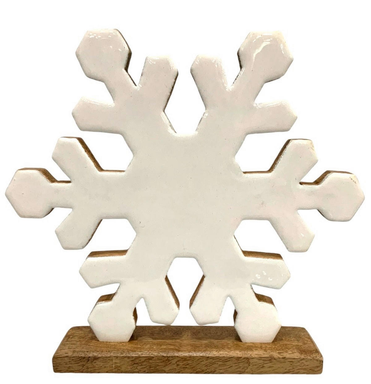 WEIHNACHTSFIGUR  - Braun/Weiß, LIFESTYLE, Holz (15/15/5cm) - X-Mas