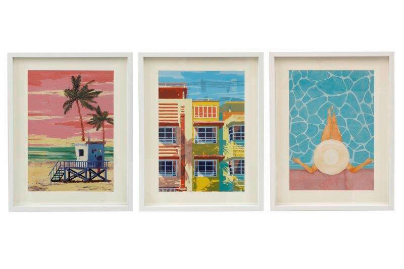 FALI DEKORÁCIÓ - többszínű, Basics, faalapú anyag/papír (30/40/2.5cm)