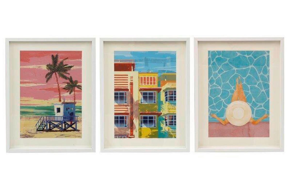 FALI DEKORÁCIÓ - többszínű, Basics, faalapú anyag/papír (30/40/2.5cm)