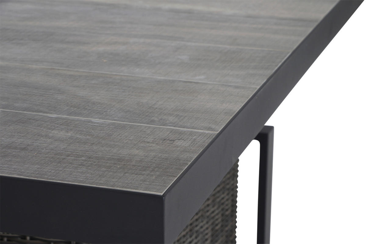 LOUNGEGARNITUR 4-teilig   72/206/103 cm Aluminium  - Grau, Basics, Keramik/Kunststoff (72/206/103cm) - Siena Garden