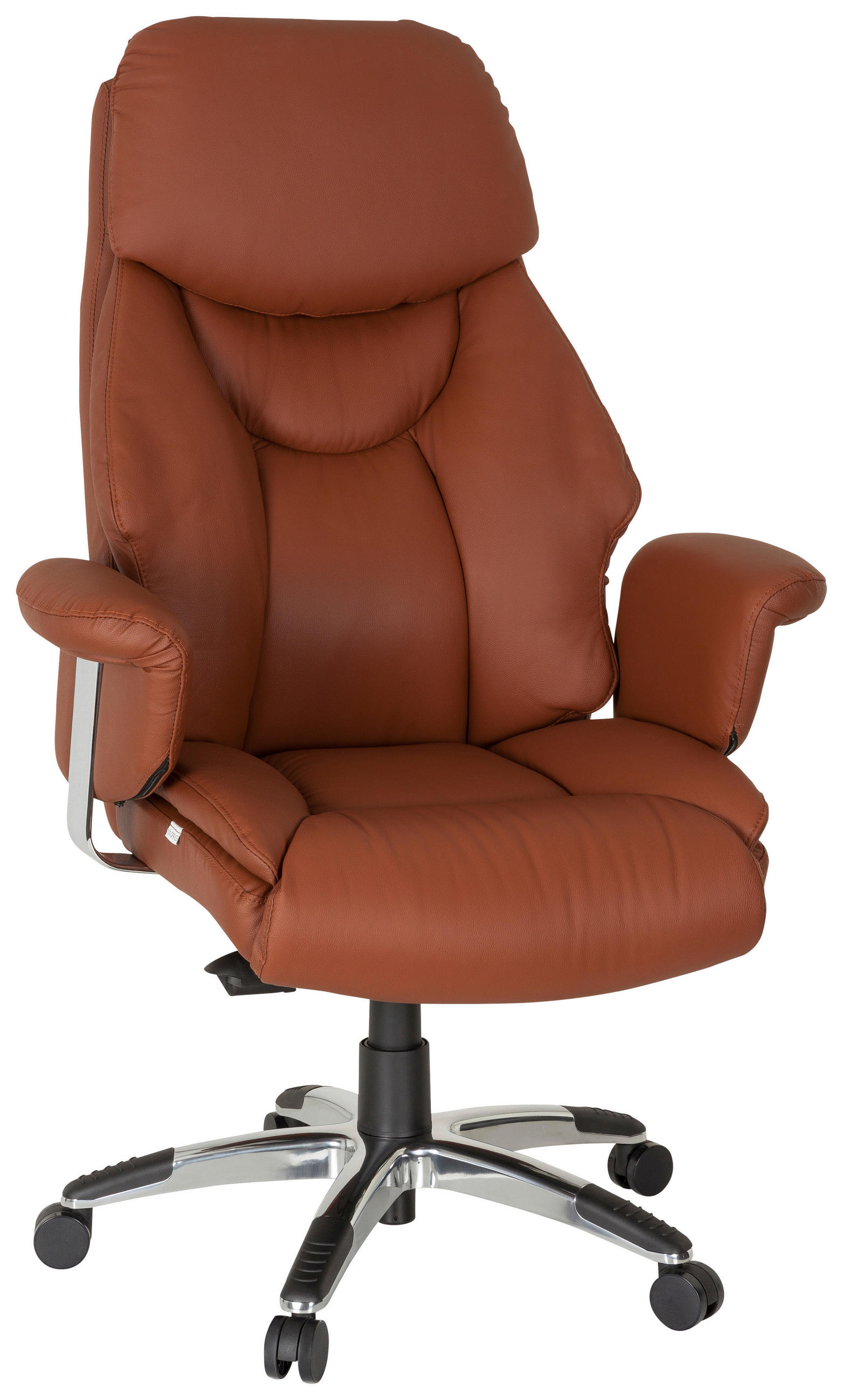 CHEFSESSEL  in Braun  - Chromfarben/Braun, MODERN, Leder/Kunststoff (63/140/52cm) - MID.YOU