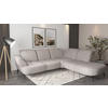 ECKSOFA DANCE E in Chenille Silberfarben  302/270 cm  - Silberfarben/Schwarz, MODERN, Textil/Metall (302/270cm) - Sit & More