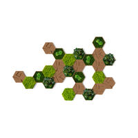 MOSSPANEL Stylegreen  - grön/ljusbrun, Basics, trä/naturmaterial (19/22cm)