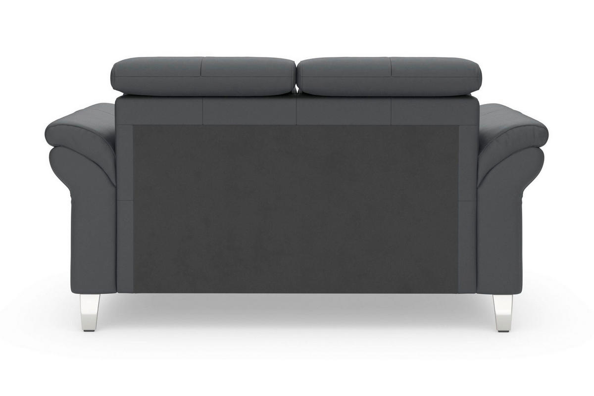 2-SITZER-SOFA ARNGAST E Schwarz Echtleder  - Chromfarben/Schwarz, Basics, Leder/Textil (156/84/93cm) - Sit & More