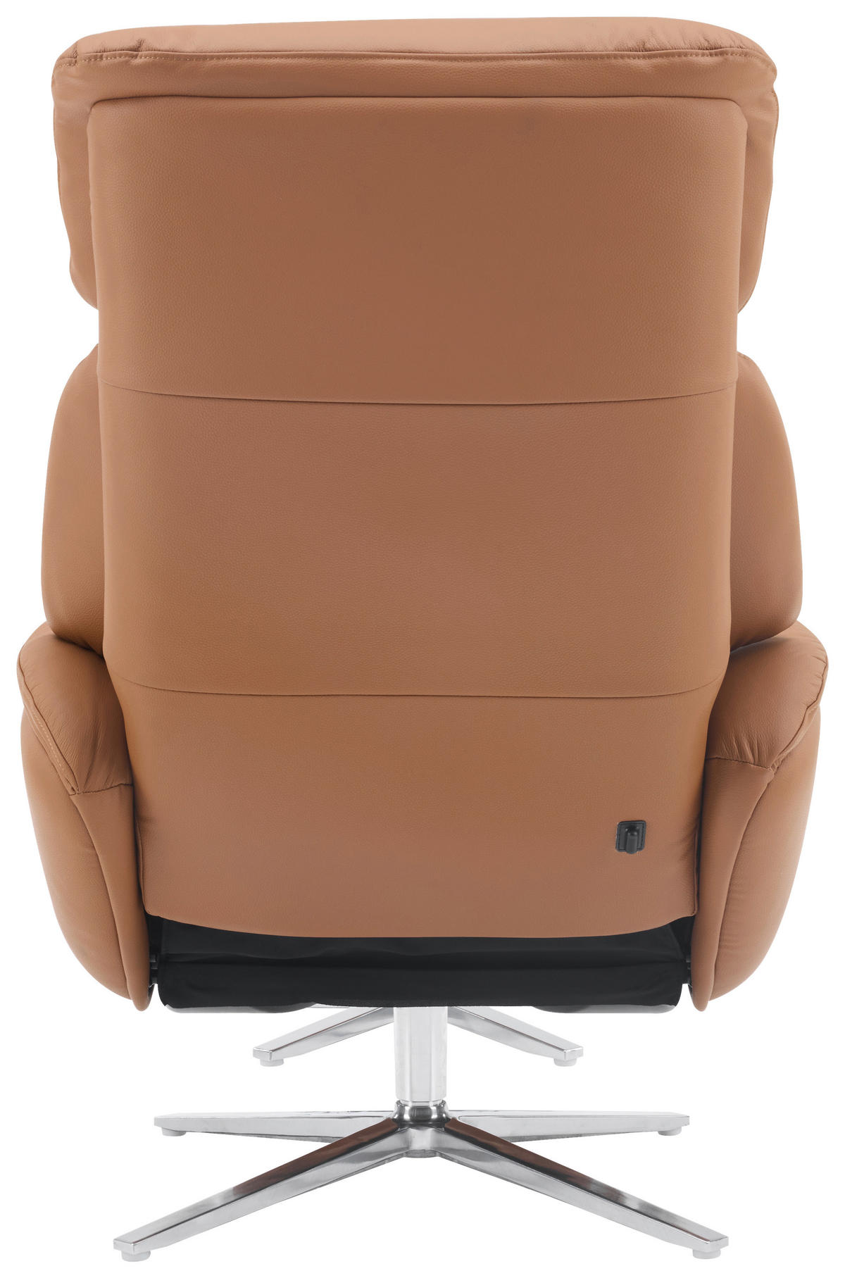 MASSAGESESSEL in Lederlook Braun  - Silberfarben/Braun, Design, Leder/Textil (76/111/87cm) - Livetastic