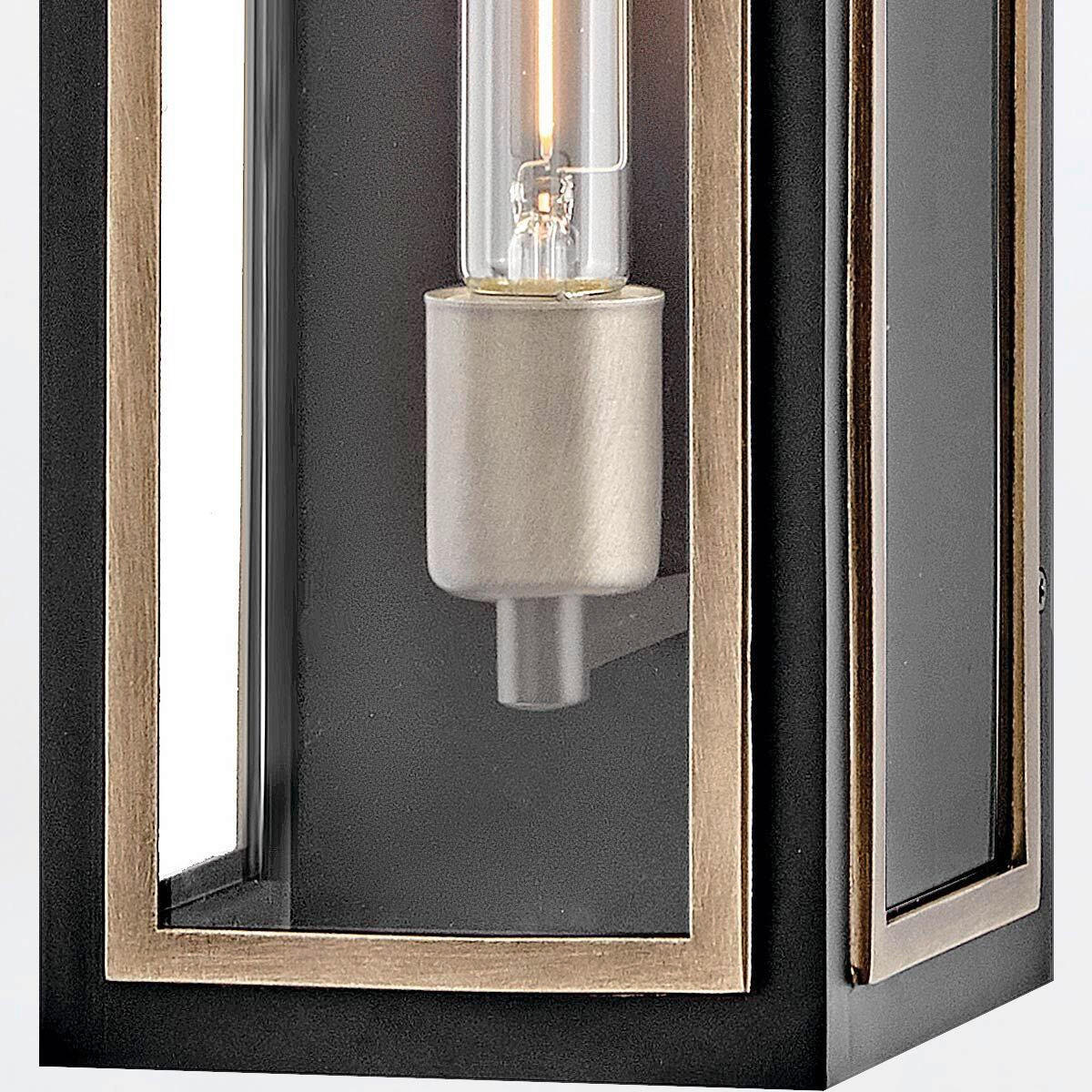 WANDLEUCHTE Shaw 38,1/14,9/15,1 cm  - Schwarz/Bronzefarben, KONVENTIONELL, Glas/Metall (38,1/14,9/15,1cm) - Elstead Lighting