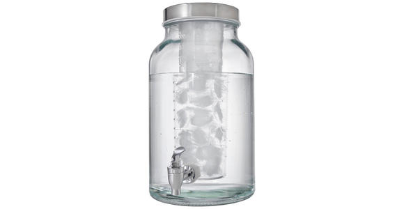 GETRÄNKESPENDER 5,6 L   - Edelstahlfarben/Transparent, Basics, Glas/Kunststoff (5,6l) - Novel
