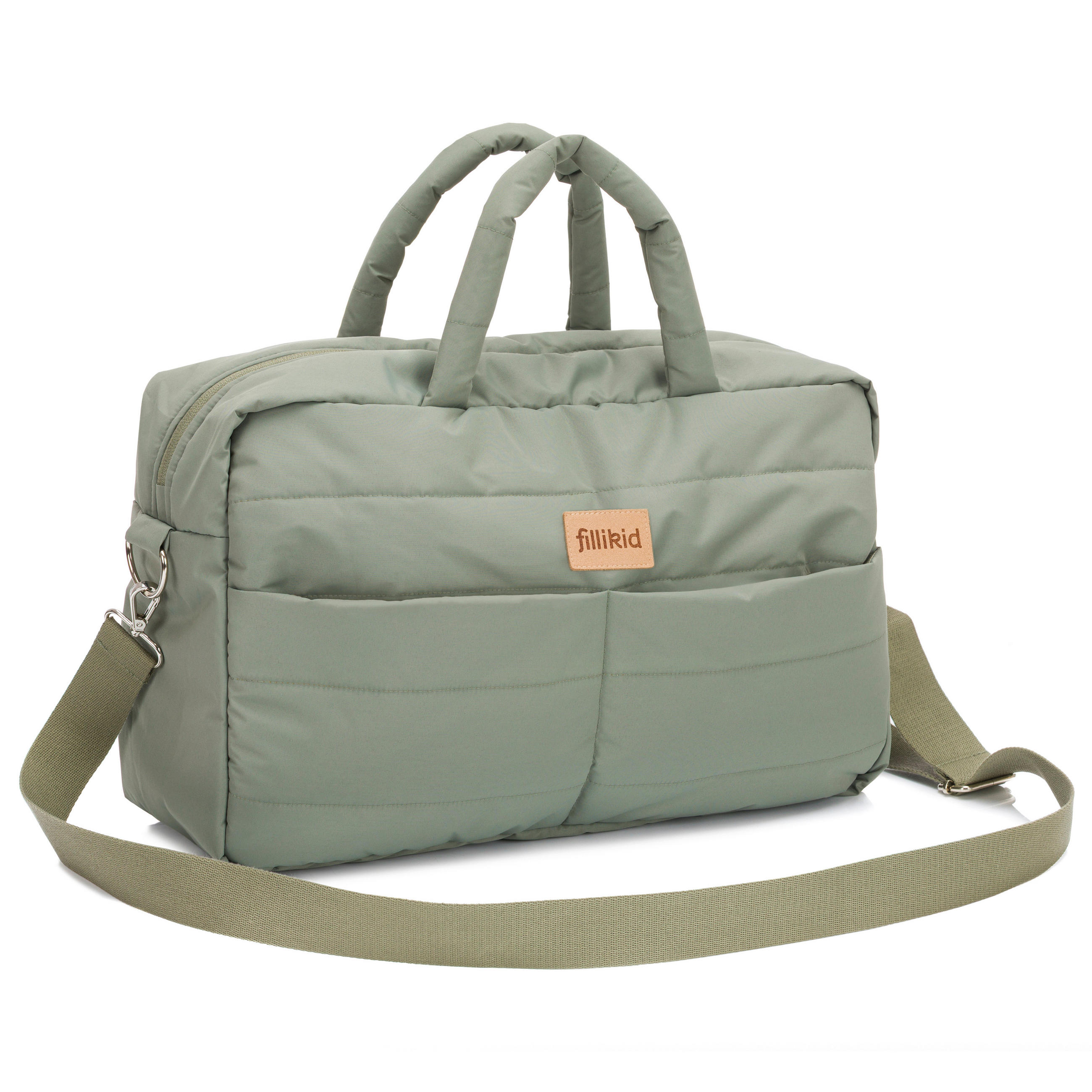 WICKELTASCHE  - Salbeigrün/Schwarz, Basics, Textil (43/28/14cm) - Fillikid