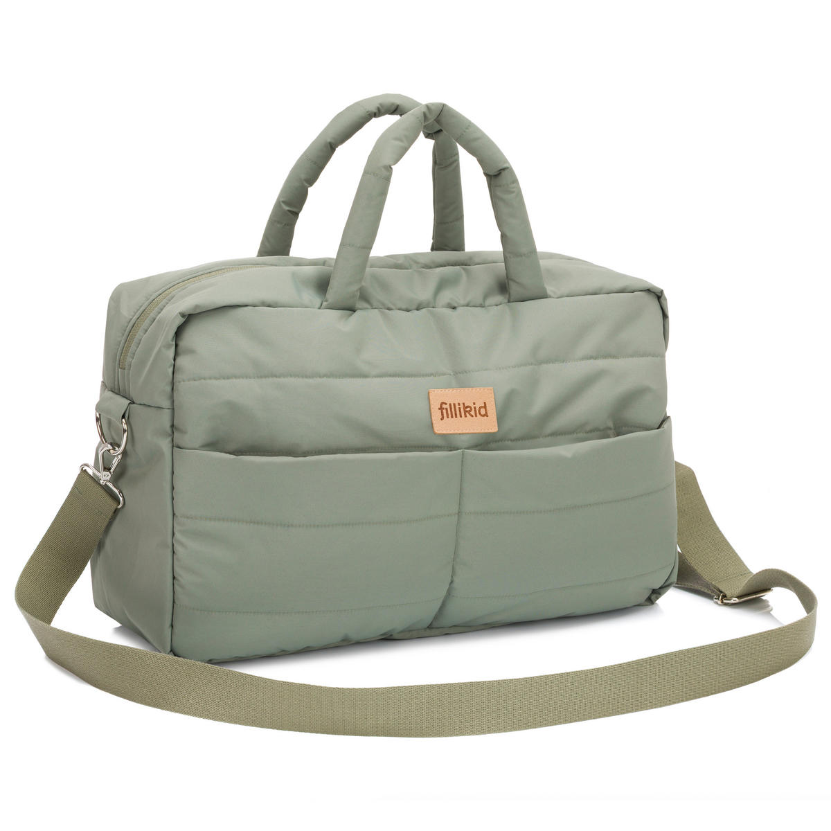 WICKELTASCHE  - Salbeigrün/Schwarz, Basics, Textil (43/28/14cm) - Fillikid