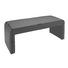 HOCKERBANK Lederlook Anthrazit - Anthrazit, Design, Textil (150cm) - Novel