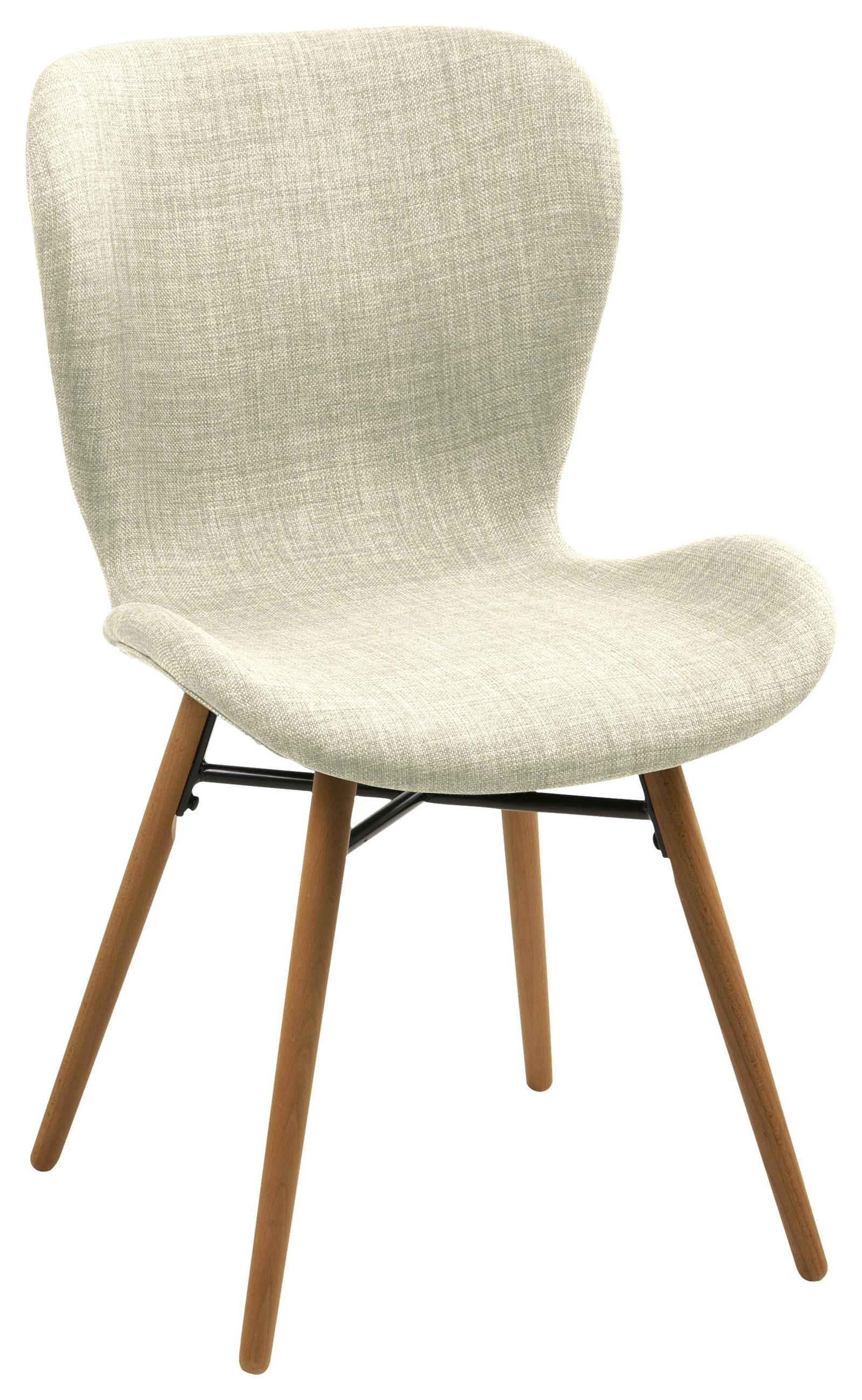 Stuhl in Textil Eichefarben, Sandfarben