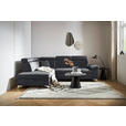 ECKSOFA in Samt Grau, Dunkelgrau  - Chromfarben/Dunkelgrau, KONVENTIONELL, Textil/Metall (206/271cm) - Carryhome