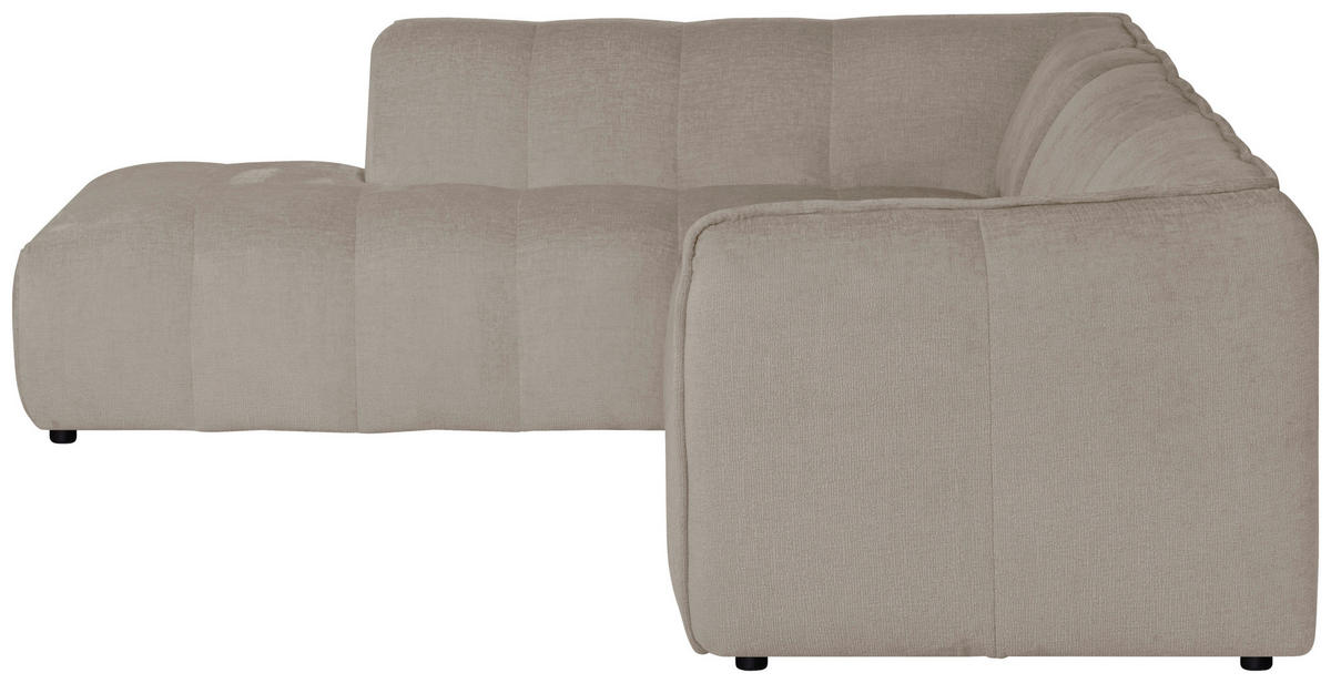 ECKSOFA LIVOLI in Chenille Creme  218/290 cm  - Creme, Design, Textil (218/290cm) - MID.YOU