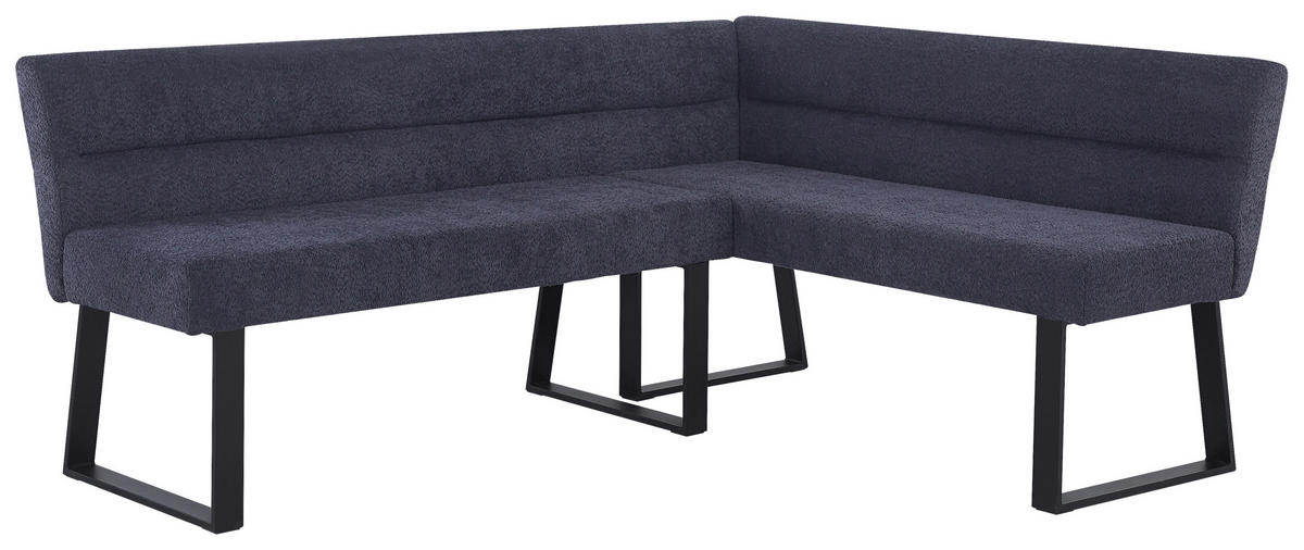 ECKBANK  in Dunkelgrau  - Dunkelgrau/Schwarz, KONVENTIONELL, Textil/Metall (190/150/83/61cm) - MID.YOU