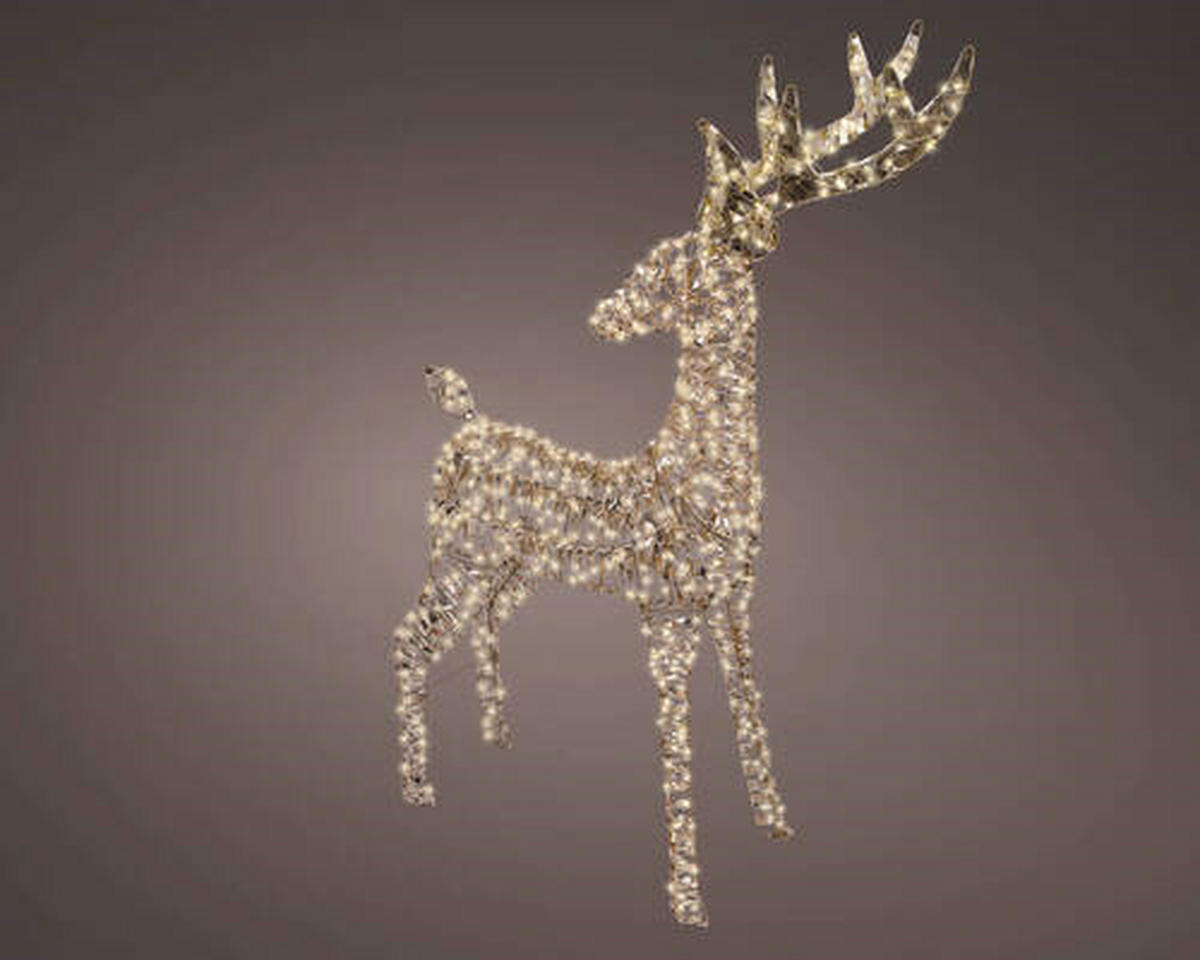 LED DÍSZLÁMPA - aranyszínű, Konventionell, műanyag (18/65/130cm)