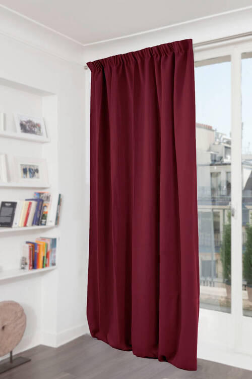 WÄRMESCHUTZVORHANG Verdunkelung  - Rot, Basics, Textil (145/260cm)