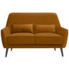 2-SITZER-SOFA in Mikrofaser Gelb  - Gelb/Schwarz, MODERN, Holz/Textil (135/86/80cm) - Carryhome