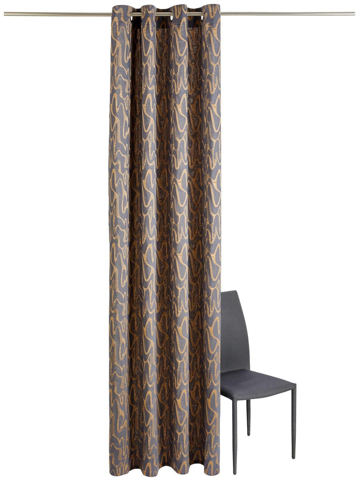 ÖSENSCHAL ONDA Verdunkelung 140/245 cm   - Blau/Goldfarben, LIFESTYLE, Textil (140/245cm) - Dieter Knoll