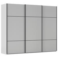 SCHWEBETÜRENSCHRANK 242/223/68 cm,  in Grau, 3 Tür(en)  - Schwarz/Grau, KONVENTIONELL, Holzwerkstoff/Metall (242/223/68cm) - Novel