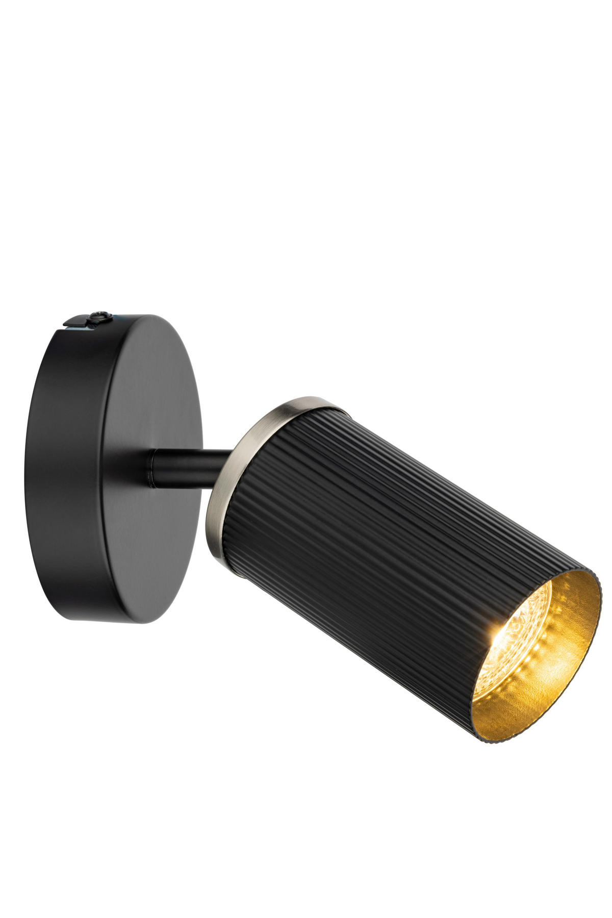 WANDLEUCHTE 15/10/18 cm  - Schwarz/Nickelfarben, Trend, Metall (15/10/18cm) - Collett's Monde
