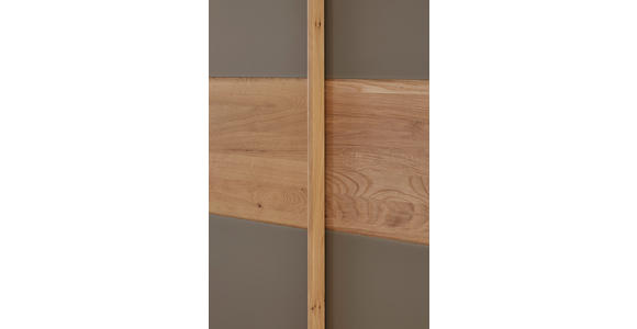 SCHIEBETÜRENSCHRANK 301,9/240,3/67,2 cm 3-türig Braun, Eichefarben  - Eichefarben/Braun, Design, Glas/Holz (301,9/240,3/67,2cm) - Valnatura