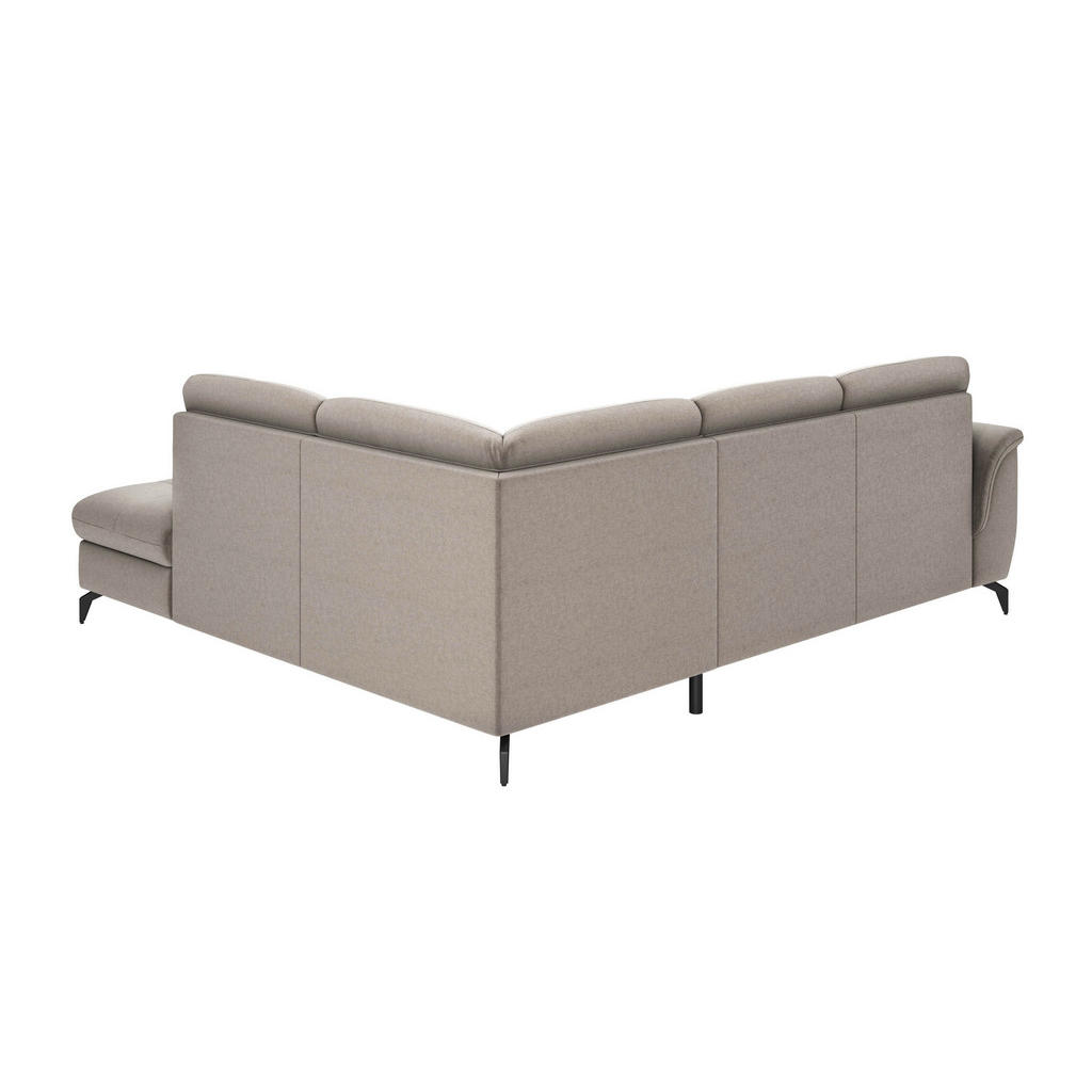 Thumbnail - Sit & More Ecksofa Zora E, Taupe, Textil, 5,5-Sitzer, Ottomane rechts, L-Form, 244x212 cm, Goldenes M, Oeko-Tex® Standar...